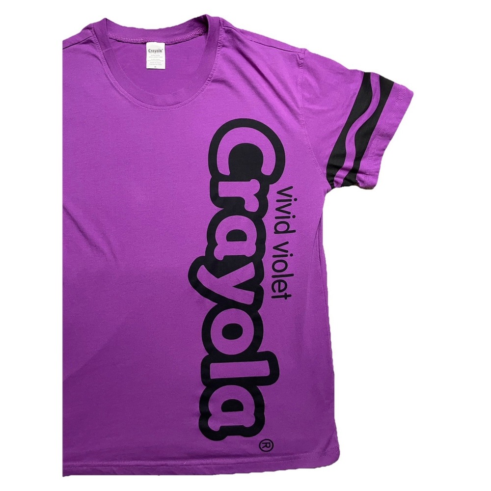 Crayola Crayon Vivid Violet T-Shirt Unisex Medium Purple Graphic Tee